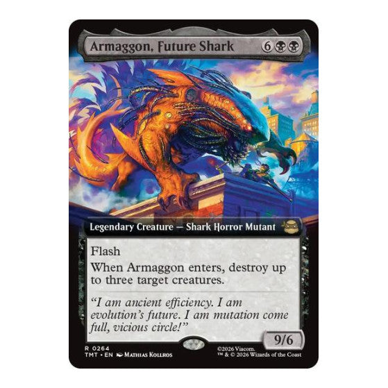 Armaggon, Future Shark (Extended Art) (TMT) #264 Rare (Foil Near Mint) Teenage Mutant Ninja Turtles Magic: The Gathering: 2026