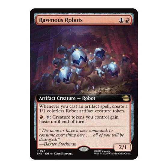 Ravenous Robots (Extended Art) (TMT) #271 Rare (Near Mint) Teenage Mutant Ninja Turtles Magic: The Gathering: 2026