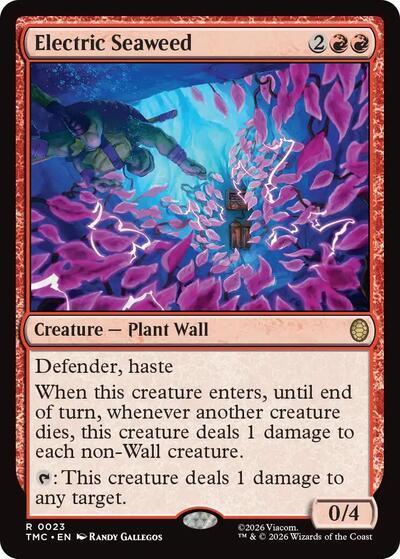 Electric Seaweed (TMC) #23 Rare (Lightly Played) Commander: Teenage Mutant Ninja Turtles Magic: The Gathering: 2026