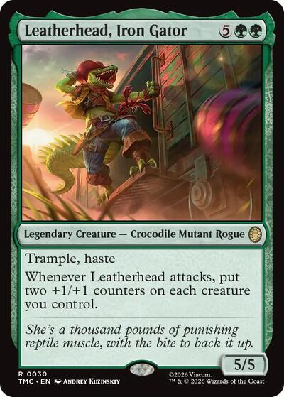 Leatherhead, Iron Gator (TMC) #30 Rare (Lightly Played) Commander: Teenage Mutant Ninja Turtles Magic: The Gathering: 2026