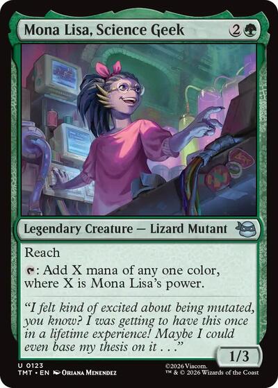 Mona Lisa Science Geek (TMT) #123 Uncommon Teenage Mutant Ninja Turtles Magic: The Gathering: 2026