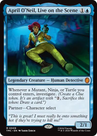 April O'Neil, Live on the Scene (TMC) #9 Mythic Rare Commander: Teenage Mutant Ninja Turtles Magic: The Gathering: 2026