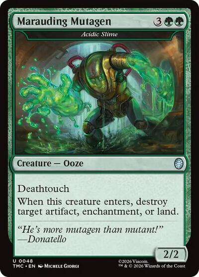 Marauding Mutagen - Acidic Slime (TMC) #48 Uncommon (Lightly Played) Commander: Teenage Mutant Ninja Turtles Magic: The Gathering: 2026