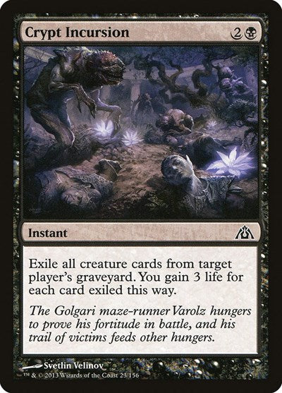 Crypt Incursion (DGM) #23 Common (Foil Lightly Played) Dragon's Maze Magic: The Gathering: 2013