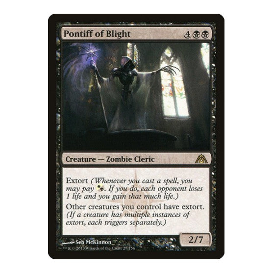 Pontiff of Blight (DGM) #27 Rare Dragon's Maze Magic: The Gathering: 2013