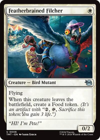 Featherbrained Filcher (TMT) #6 Uncommon (Near Mint) Teenage Mutant Ninja Turtles Magic: The Gathering: 2026