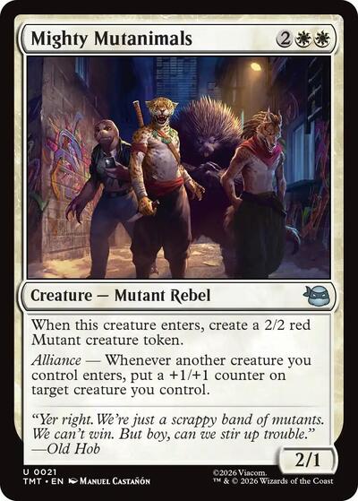 Mighty Mutanimals (TMT) #21 Uncommon Teenage Mutant Ninja Turtles Magic: The Gathering: 2026