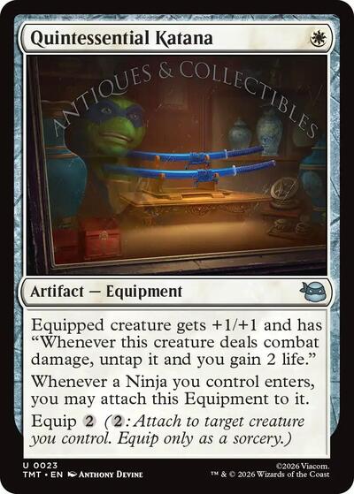 Quintessential Katana (TMT) #23 Uncommon (Lightly Played) Teenage Mutant Ninja Turtles Magic: The Gathering: 2026