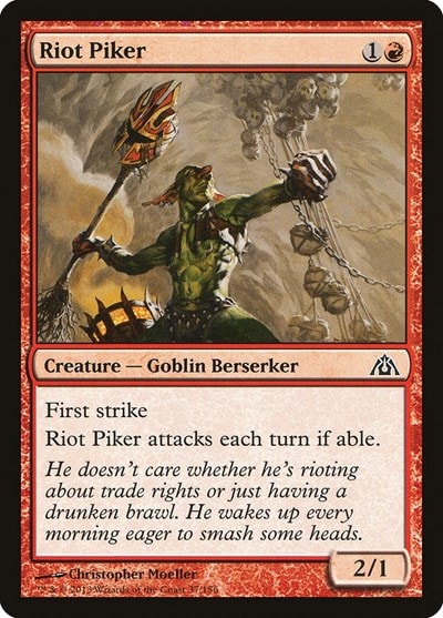 Riot Piker (DGM) #37 Common Dragon's Maze Magic: The Gathering: 2013