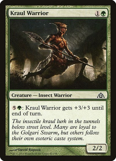 Kraul Warrior (DGM) #42 Common (Damaged) Dragon's Maze Magic: The Gathering: 2013