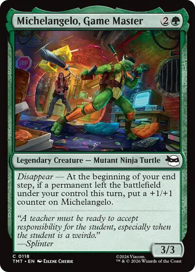 2026 Magic: Teenage Mutant Ninja Turtles (TMT) - Michelangelo Game Master (#118, Common)