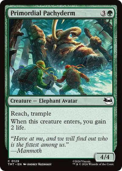 2026 Magic: Teenage Mutant Ninja Turtles (TMT) - Primordial Pachyderm (#129, Common)