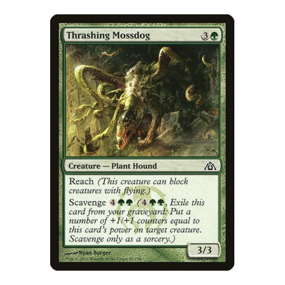 Thrashing Mossdog (DGM) #50 Common (Lightly Played) Dragon's Maze Magic: The Gathering: 2013