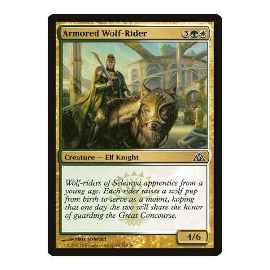 Armored Wolf-Rider (DGM) #52 Common (Lightly Played) Dragon's Maze Magic: The Gathering: 2013