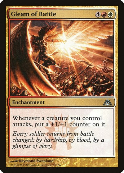 Gleam of Battle (DGM) #73 Uncommon (Moderately Played) Dragon's Maze Magic: The Gathering: 2013