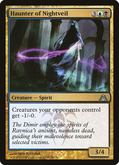 Haunter of Nightveil (DGM) #76 Uncommon (Lightly Played) Dragon's Maze Magic: The Gathering: 2013