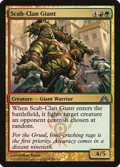 Scab Clan Giant (DGM) #101 Uncommon (Lightly Played) Dragon's Maze Magic: The Gathering: 2013