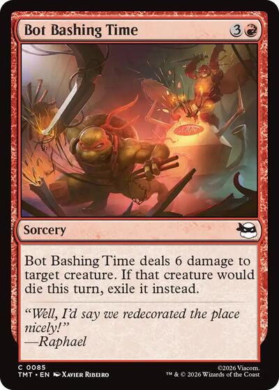 Bot Bashing Time (TMT) #85 Common (Lightly Played) Teenage Mutant Ninja Turtles Magic: The Gathering: 2026