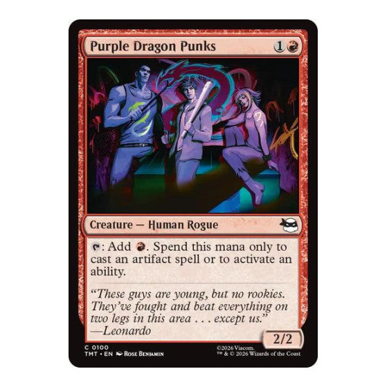 Purple Dragon Punks (TMT) #100 Common Teenage Mutant Ninja Turtles Magic: The Gathering: 2026