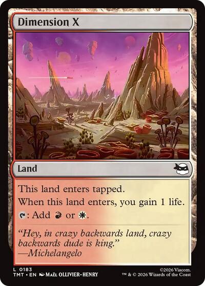 Dimension X (TMT) #183 Land Teenage Mutant Ninja Turtles Magic: The Gathering: 2026