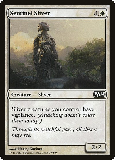 Sentinel Sliver (M14) #30 Common (Lightly Played) Magic 2014 (M14) Magic: The Gathering: 2013