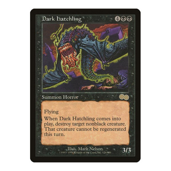 Dark Hatchling (USG) #126 Rare (Lightly Played) Urza's Saga Magic: The Gathering: 1998
