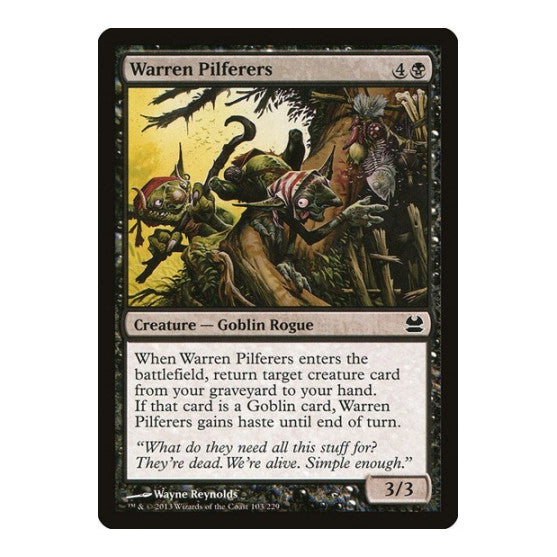 Warren Pilferers (MMA) #103 Common (Moderately Played) Modern Masters Magic: The Gathering: 2013