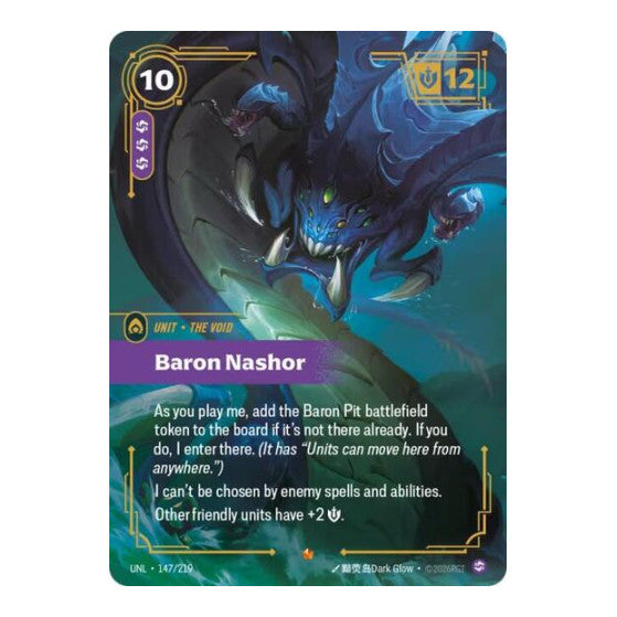 Baron Nashor (UNL) #147/219 Epic (Foil Near Mint) Unleashed Riftbound: League of Legends Trading Card Game: 2026