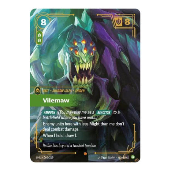 Vilemaw (UNL) #060/219 Epic (Foil Near Mint) Unleashed Riftbound: League of Legends Trading Card Game: 2026