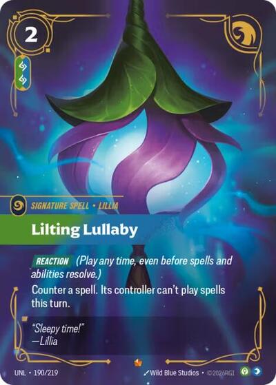 Lilting Lullaby (UNL) #190/219 Epic (Foil Near Mint) Unleashed Riftbound: League of Legends Trading Card Game: 2026