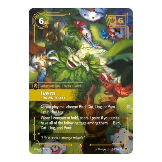 Ivern, Friend to All (UNL) #177/219 Epic (Foil Near Mint) Unleashed Riftbound: League of Legends Trading Card Game: 2026