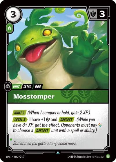 2026 Riftbound League of Legends Trading Card Game: Unleashed (UNL) - Mosstomper (#047/219, Uncommon)