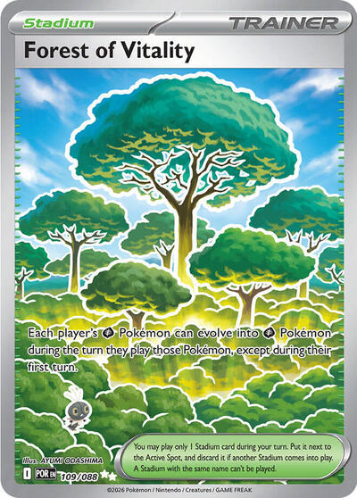 Forest of Vitality (POR) #109/088 Ultra Rare (Holofoil Near Mint) ME03: Perfect Order Pokemon: 2026