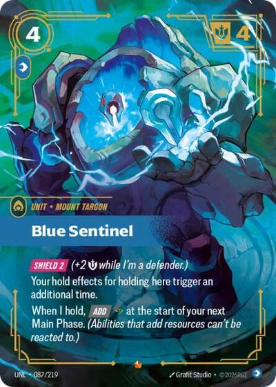 Blue Sentinel (UNL) #087/219 Epic (Foil Near Mint) Unleashed Riftbound: League of Legends Trading Card Game: 2026