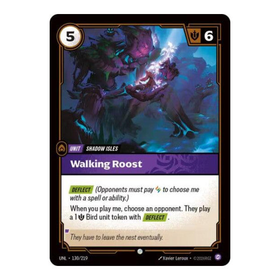 Walking Roost (UNL) #130/219 Common Unleashed Riftbound: League of Legends Trading Card Game: 2026