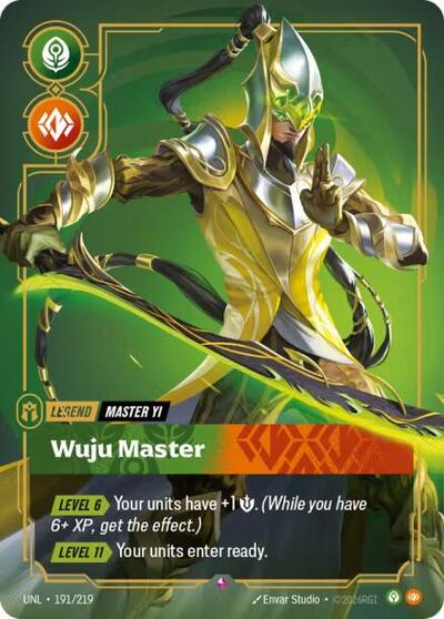 Master Yi - Wuju Master (UNL) #191/219 Rare (Foil Near Mint) Unleashed Riftbound: League of Legends Trading Card Game: 2026
