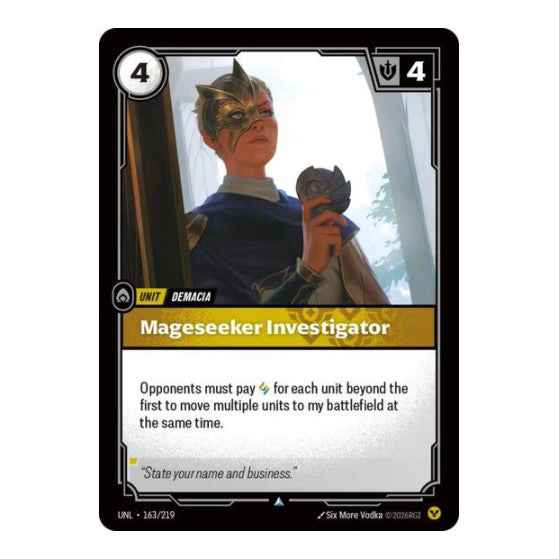 Mageseeker Investigator (UNL) #163/219 Uncommon Unleashed Riftbound: League of Legends Trading Card Game: 2026