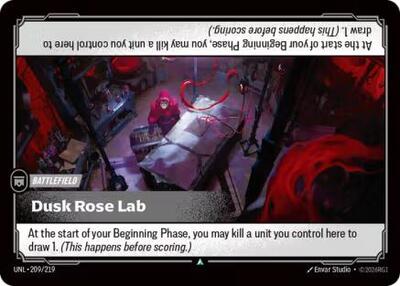 Dusk Rose Lab (UNL) #209/219 Uncommon Unleashed Riftbound: League of Legends Trading Card Game: 2026