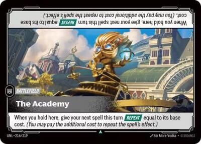 The Academy (UNL) #216/219 Uncommon Unleashed Riftbound League of Legends Trading Card Game: 2026