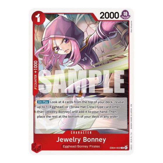 Jewelry Bonney (EB04-002) (OP15-EB04) #EB04-002 Rare (Foil Lightly Played) Adventure on Kami's Island One Piece Card Game: 2026
