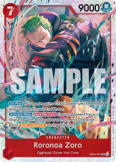 Roronoa Zoro EB04 007 (OP15-EB04) #EB04-007 Secret Rare (Foil Near Mint) Adventure on Kami's Island One Piece Card Game: 2026