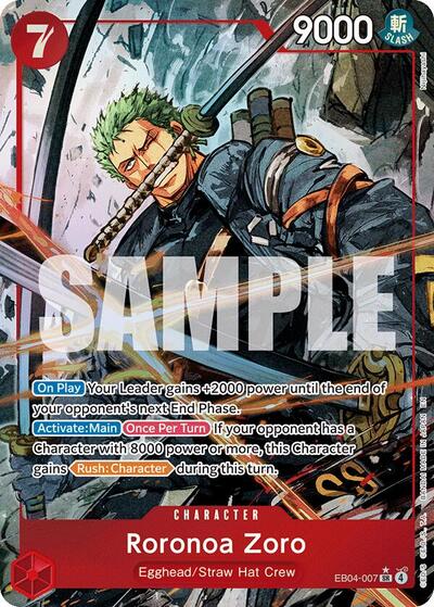 Roronoa Zoro EB04 007 Alternate Art (OP15-EB04) #EB04-007 Secret Rare (Foil Near Mint) Adventure on Kami's Island One Piece Card Game: 2026