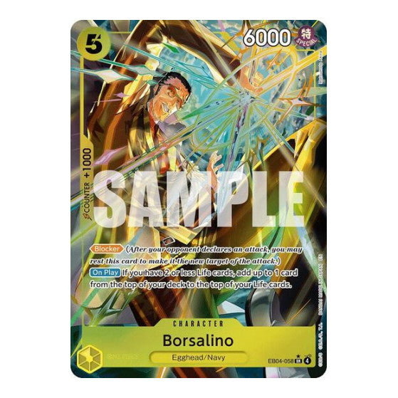 Borsalino Alternate Art (OP15-EB04) #EB04-058 Super Rare (Foil Near Mint) Adventure on Kami's Island One Piece Card Game: 2026