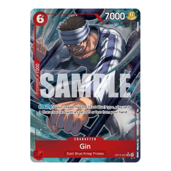 Gin Alternate Art (OP15-EB04) #OP15-007 Super Rare (Foil Near Mint) Adventure on Kami's Island One Piece Card Game: 2026