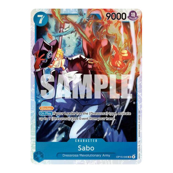 Sabo (OP15-EB04) #OP15-046 Super Rare (Foil Lightly Played) Adventure on Kami's Island One Piece Card Game: 2026