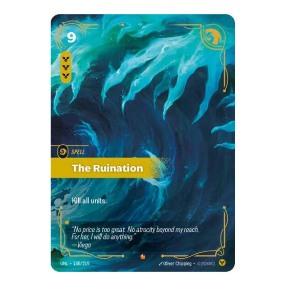 The Ruination (UNL) #180/219 Epic (Foil Near Mint) Unleashed Riftbound: League of Legends Trading Card Game: 2026