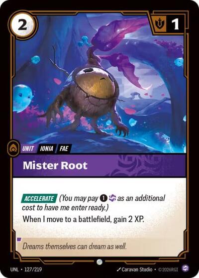 2026 Riftbound League of Legends Trading Card Game: Unleashed (UNL) - Mister Root (#127/219, Common) (Foil, Near Mint)