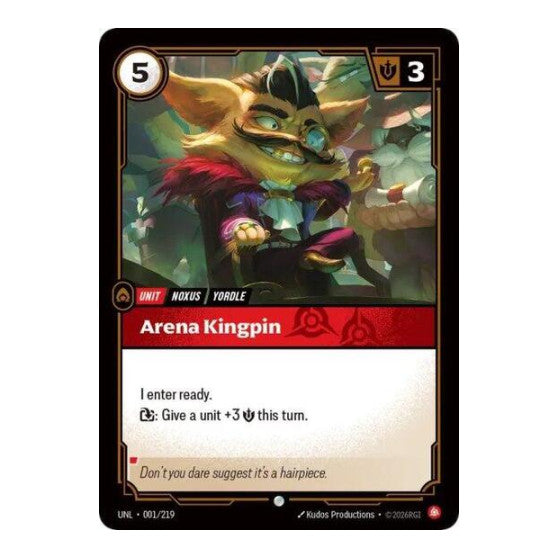 Arena Kingpin (UNL) #001/219 Common Unleashed Riftbound: League of Legends Trading Card Game: 2026