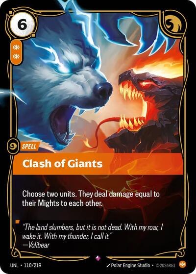 Clash of Giants (UNL) #110/219 Rare (Foil Near Mint) Unleashed Riftbound: League of Legends Trading Card Game: 2026