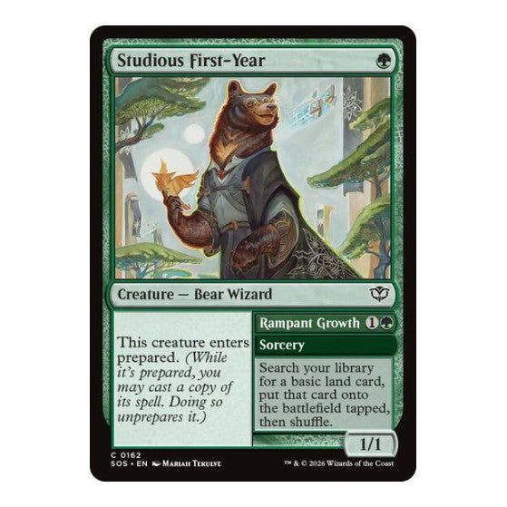 Studious First-Year (SOS) #162 Common Secrets of Strixhaven Magic: The Gathering: 2026